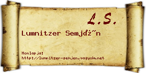 Lumnitzer Semjén névjegykártya